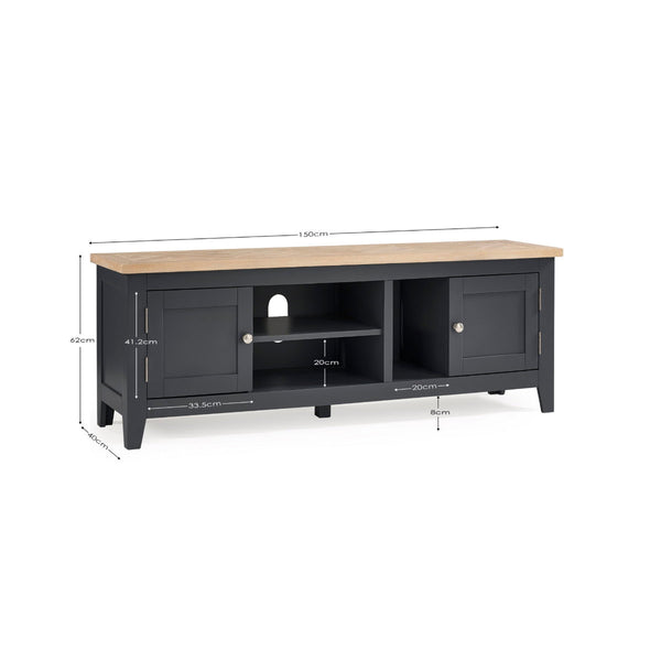 BORDEAUX TV UNIT DARK GREY - Living with Luxury