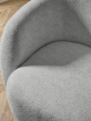 Bowline Grey Chenille Upholstered Swivel Accent Chair - Living with Luxury