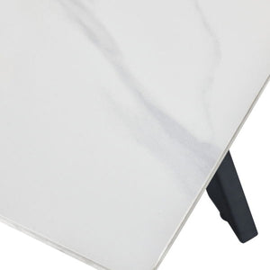 Bradley White Marble Dining Table - Living with Luxury