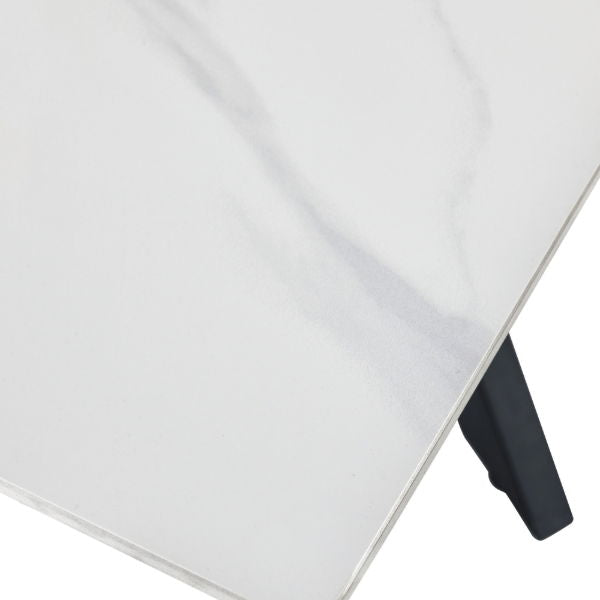 Bradley White Marble Dining Table - Living with Luxury
