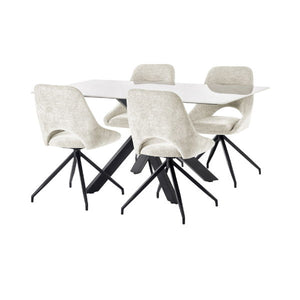 Bradley White Marble Dining Table - Living with Luxury