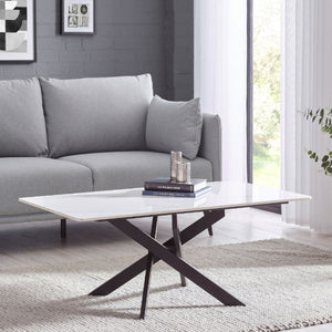 Bradley White Marble Coffee Table - Living with Luxury