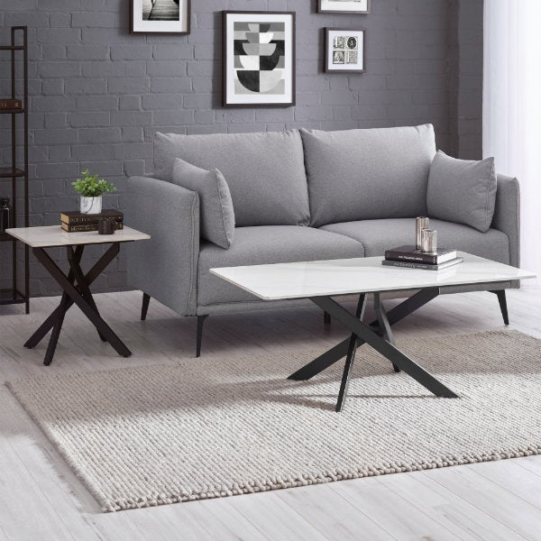 Bradley White Marble Coffee Table - Living with Luxury