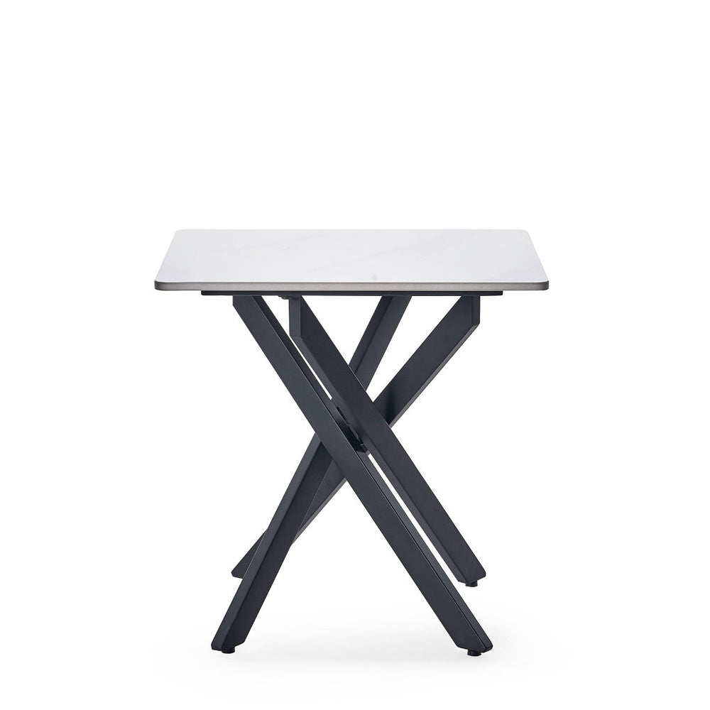 BRADLEY WHITE MARBLE LAMP TABLE - Living with Luxury