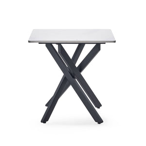 BRADLEY WHITE MARBLE LAMP TABLE - Living with Luxury