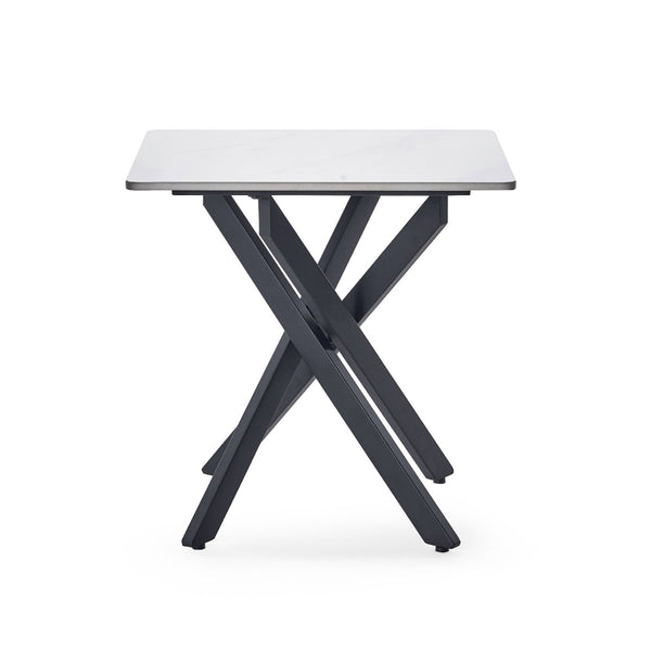 BRADLEY WHITE MARBLE LAMP TABLE - Living with Luxury