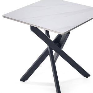 BRADLEY WHITE MARBLE LAMP TABLE - Living with Luxury