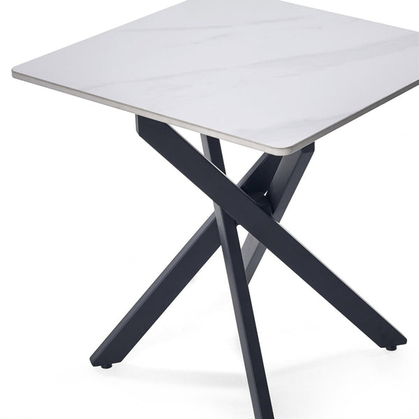 BRADLEY WHITE MARBLE LAMP TABLE - Living with Luxury