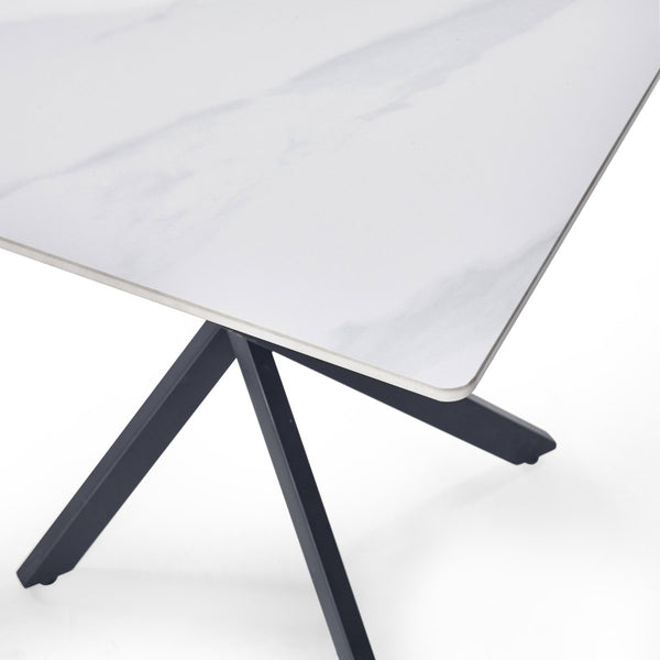 BRADLEY WHITE MARBLE LAMP TABLE - Living with Luxury