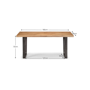 BROOKLYN DINING TABLE - OAK - Living with Luxury