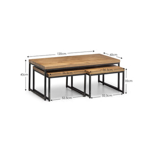 BROOKLYN NESTING COFFEE TABLES - OAK - Living with Luxury