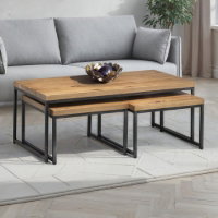 BROOKLYN NESTING COFFEE TABLES - OAK - Living with Luxury