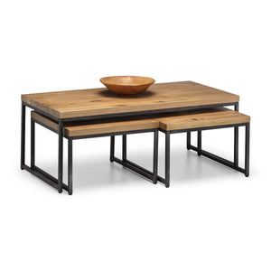 BROOKLYN NESTING COFFEE TABLES - OAK - Living with Luxury