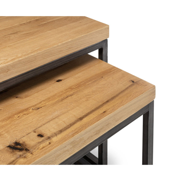 BROOKLYN NESTING COFFEE TABLES - OAK - Living with Luxury