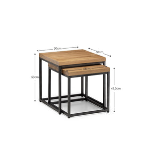 BROOKLYN NESTING LAMP TABLES - OAK - Living with Luxury