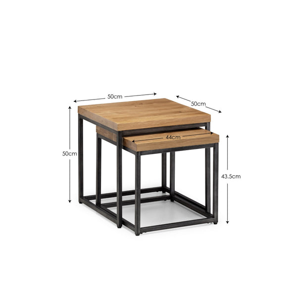BROOKLYN NESTING LAMP TABLES - OAK - Living with Luxury