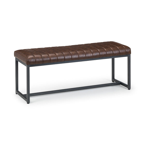 BROOKLYN UPHOLSTERED BENCH - BROWN - Living with Luxury