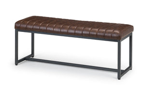 BROOKLYN UPHOLSTERED BENCH - BROWN - Living with Luxury