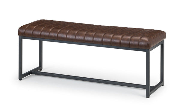 BROOKLYN UPHOLSTERED BENCH - BROWN - Living with Luxury