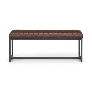BROOKLYN UPHOLSTERED BENCH - BROWN - Living with Luxury