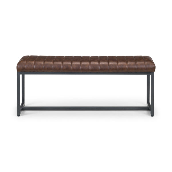 BROOKLYN UPHOLSTERED BENCH - BROWN - Living with Luxury