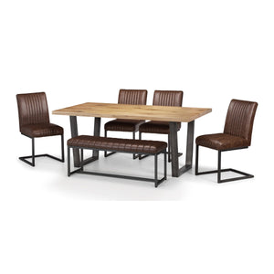 BROOKLYN UPHOLSTERED BENCH - BROWN - Living with Luxury