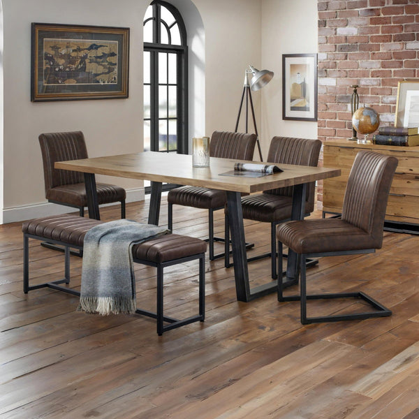 BROOKLYN UPHOLSTERED BENCH - BROWN - Living with Luxury