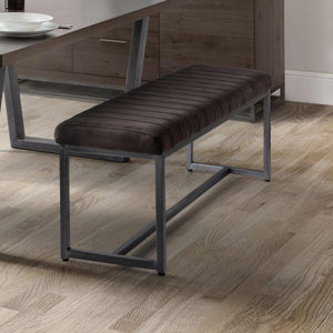 BROOKLYN UPHOLSTERED BENCH - CHARCOAL - Living with Luxury