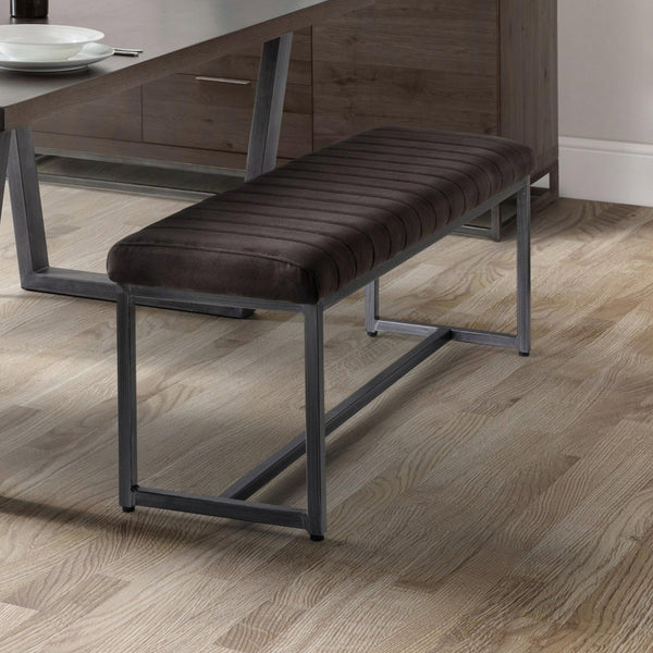 BROOKLYN UPHOLSTERED BENCH - CHARCOAL - Living with Luxury