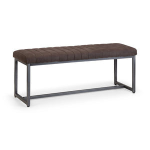 BROOKLYN UPHOLSTERED BENCH - CHARCOAL - Living with Luxury