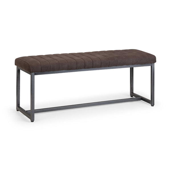 BROOKLYN UPHOLSTERED BENCH - CHARCOAL - Living with Luxury