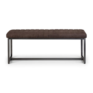BROOKLYN UPHOLSTERED BENCH - CHARCOAL - Living with Luxury