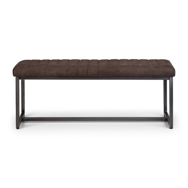 BROOKLYN UPHOLSTERED BENCH - CHARCOAL - Living with Luxury