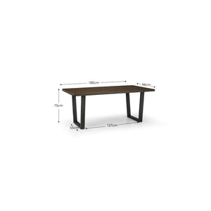 BROOKLYN DINING TABLE - DARK OAK - Living with Luxury