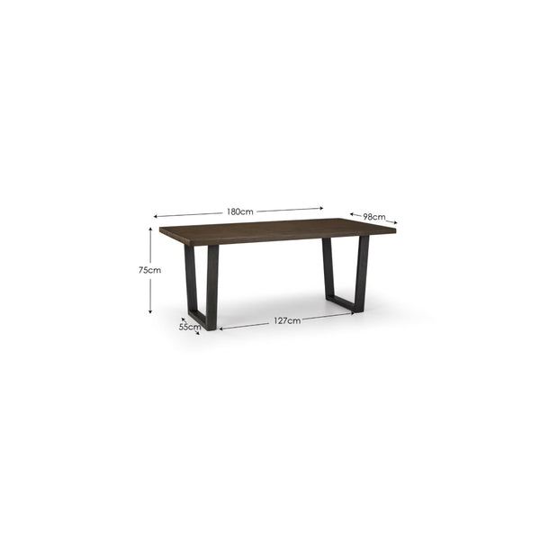 BROOKLYN DINING TABLE - DARK OAK - Living with Luxury