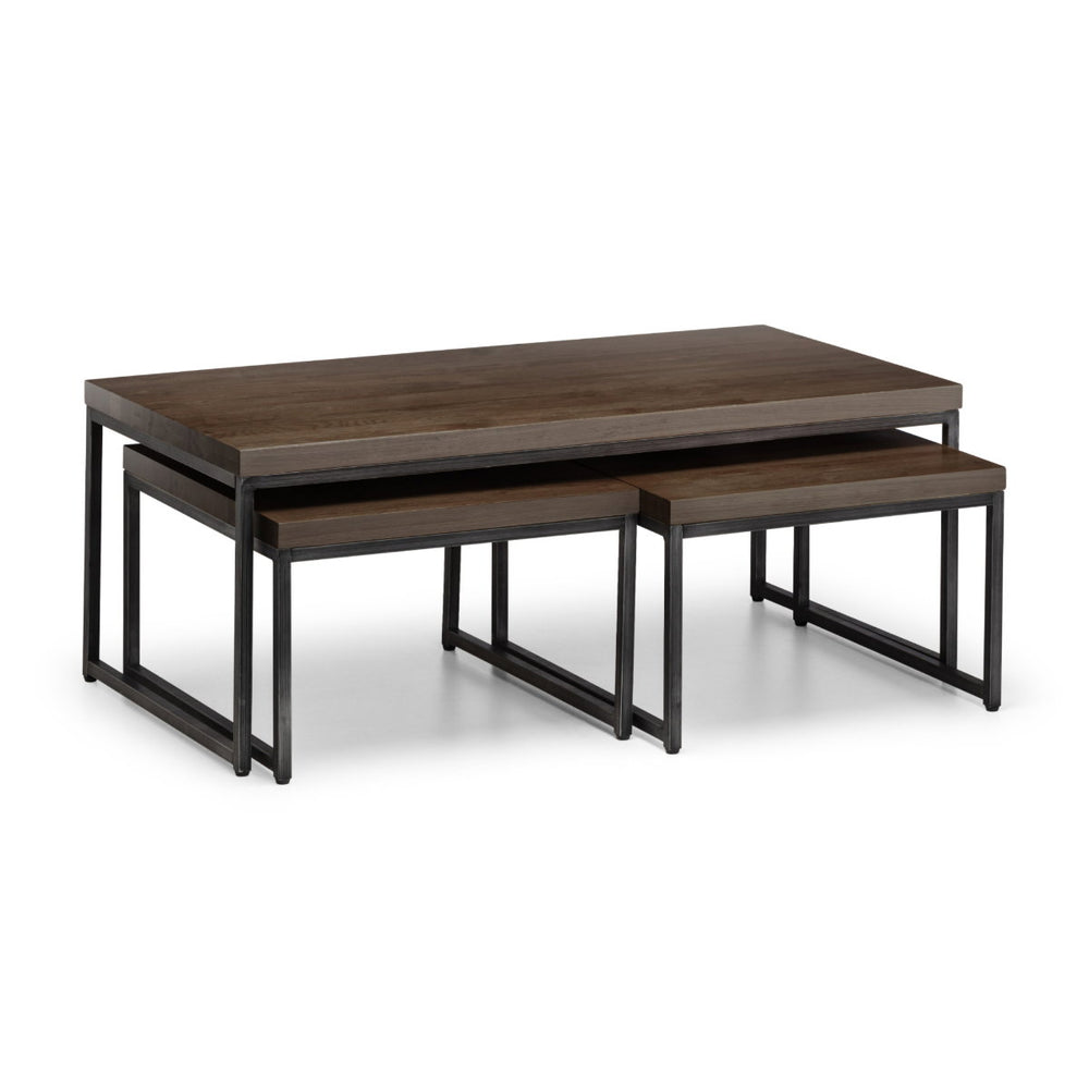 BROOKLYN NESTING COFFEE TABLES - DARK OAK - Living with Luxury