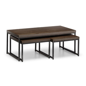 BROOKLYN NESTING COFFEE TABLES - DARK OAK - Living with Luxury