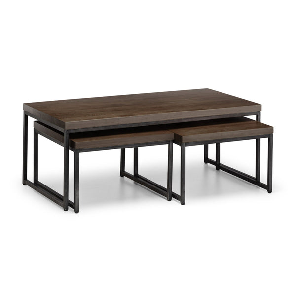 BROOKLYN NESTING COFFEE TABLES - DARK OAK - Living with Luxury