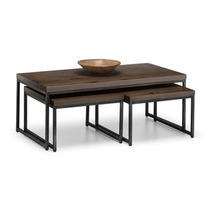 BROOKLYN NESTING COFFEE TABLES - DARK OAK - Living with Luxury