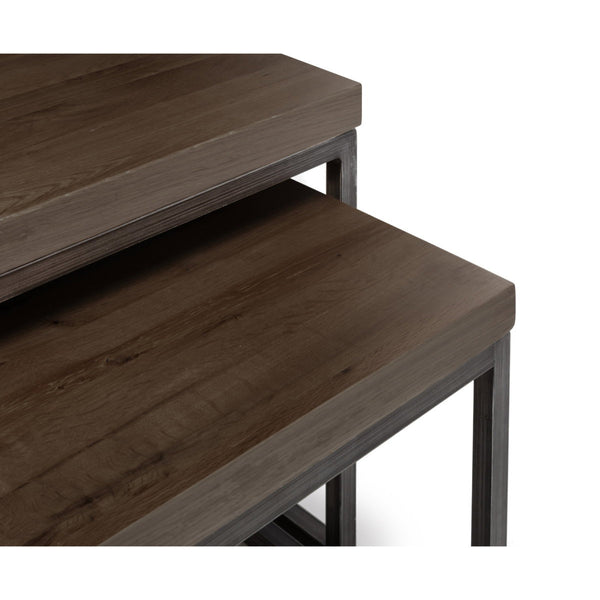 BROOKLYN NESTING COFFEE TABLES - DARK OAK - Living with Luxury