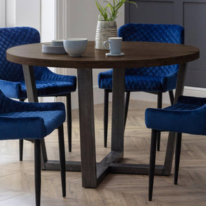 BROOKLYN ROUND TABLE - DARK OAK - Living with Luxury