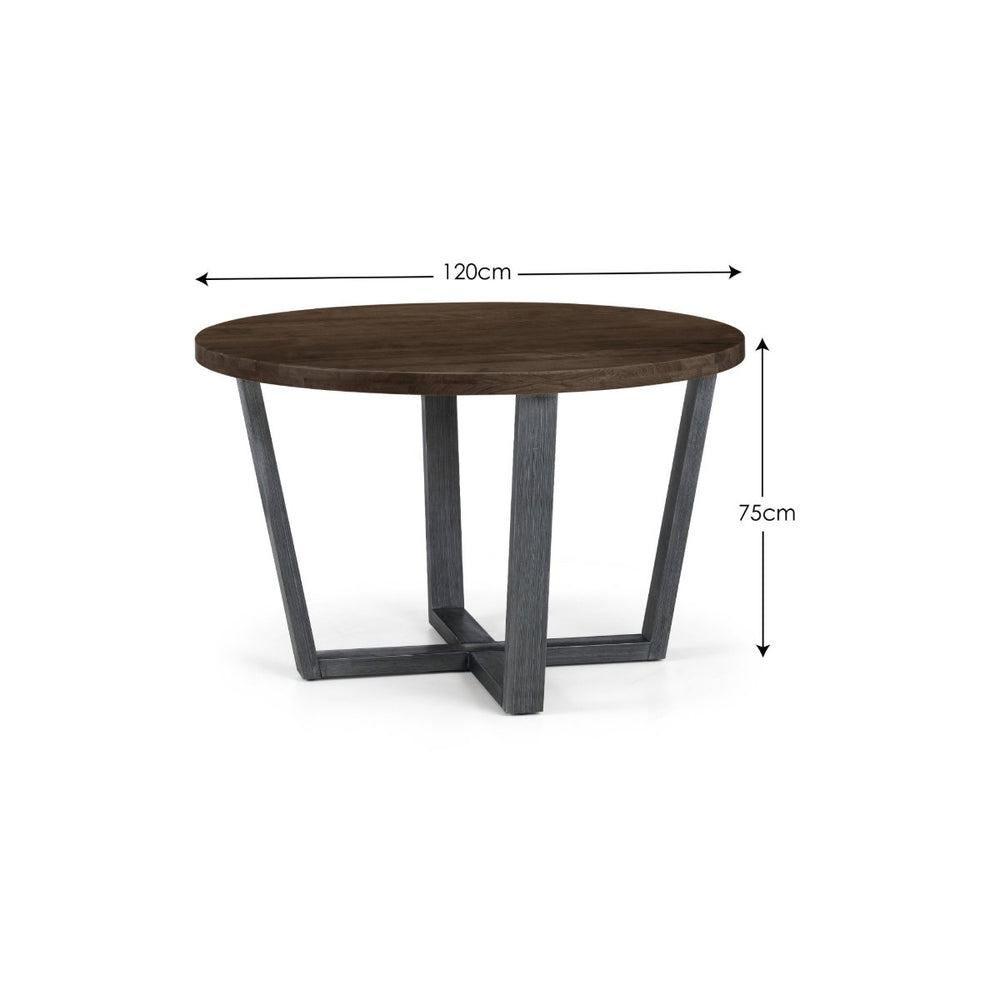 BROOKLYN ROUND TABLE - DARK OAK - Living with Luxury