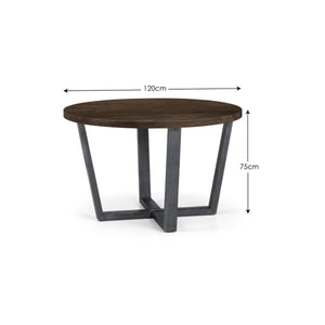 BROOKLYN ROUND TABLE - DARK OAK - Living with Luxury