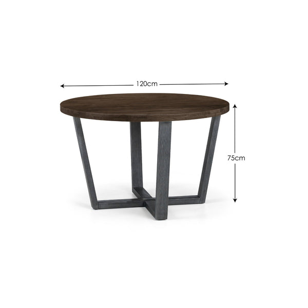 BROOKLYN ROUND TABLE - DARK OAK - Living with Luxury