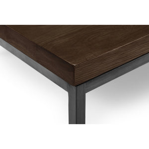 BROOKLYN SQUARE COFFEE TABLE - DARK OAK - Living with Luxury
