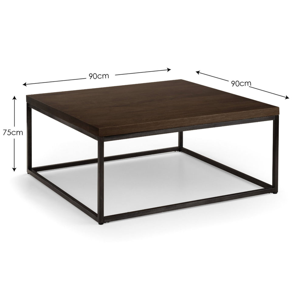 BROOKLYN SQUARE COFFEE TABLE - DARK OAK - Living with Luxury