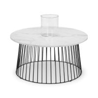 BROADWAY ROUND COFFEE TABLE - WHITE MARBLE - Living with Luxury