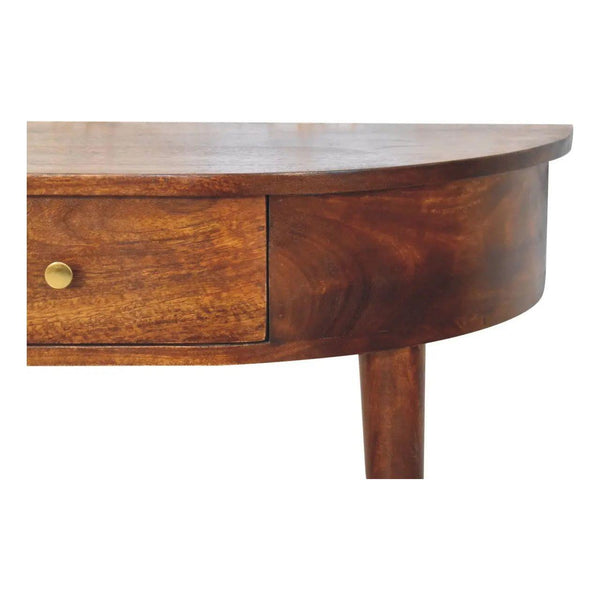 Backless Mounted Chestnut Console