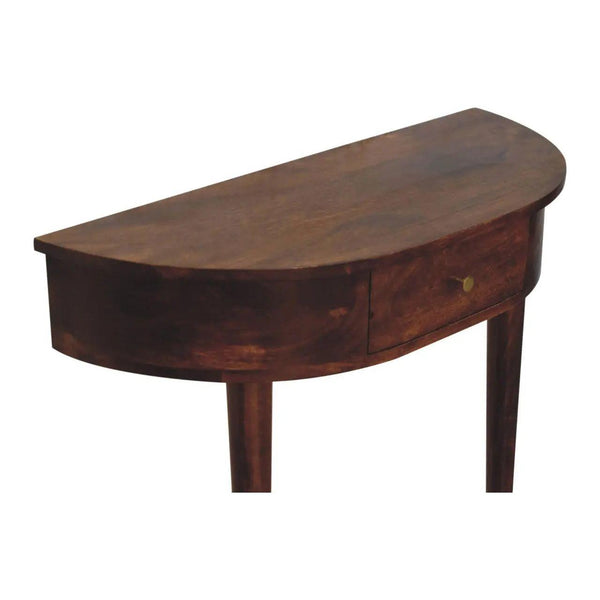 Backless Mounted Chestnut Console