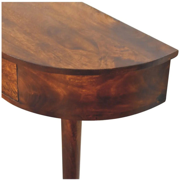 Backless Mounted Chestnut Console